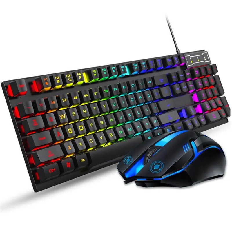 and Mouse Set Combo, Wired RGB Backlit Computer Keyboard with USB RGB Gaming Mouse Design for Windows PC Laptop Desktop Notebook
and Mouse Set Combo, Wired RGB Backlit Computer Keyboard with USB RGB Gaming Mouse Design for Windows PC Laptop Desktop Notebook