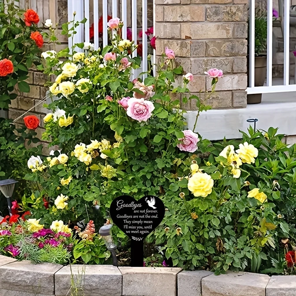 1pc Heart-shaped Commemorative Plaque Pile Cemetery Mark Garden Decor Pile Sympathy Cemetery Pile Courtyard Cemetery Decoration
1pc Heart-shaped Commemorative Plaque Pile Cemetery Mark Garden Decor Pile Sympathy Cemetery Pile Courtyard Cemetery Decoration