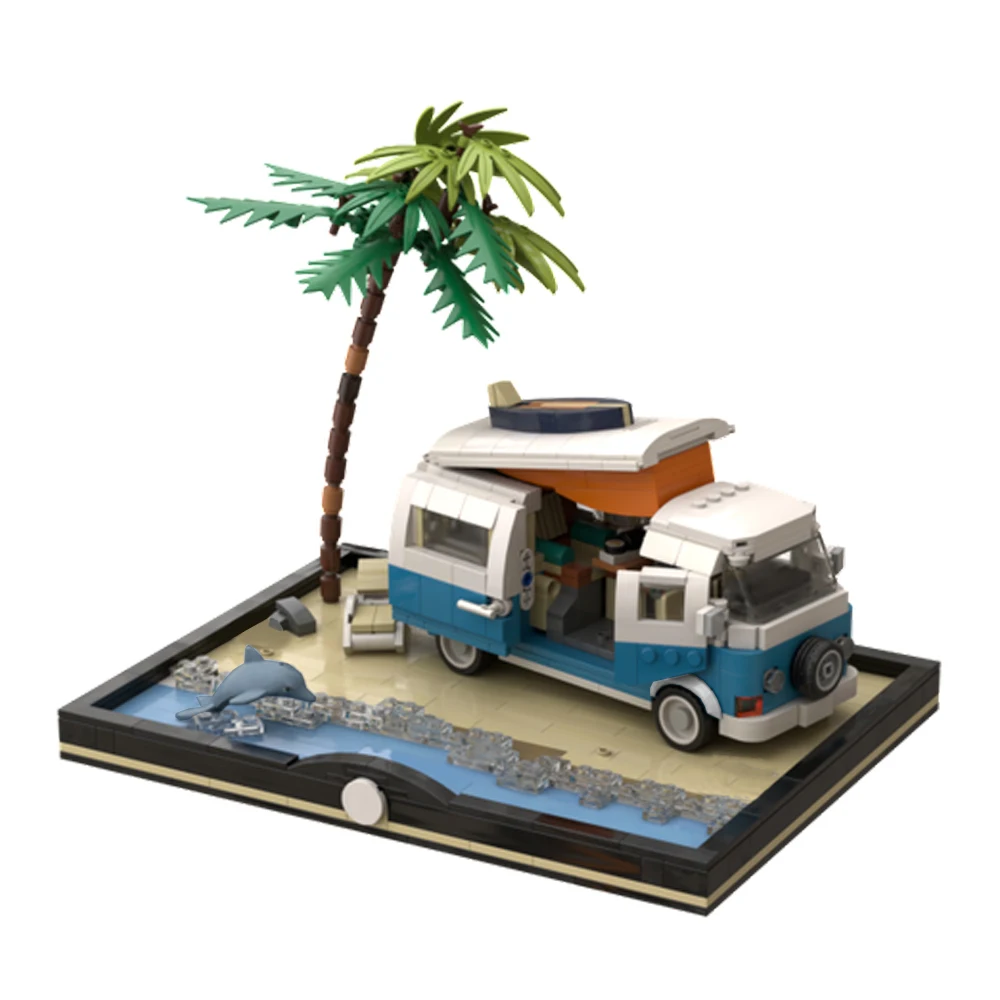 BuildMOC T2 Model Tourist Van Building Blocks Kit Beach Camper Car Bricks Assemble Vehicle Toys For Children Birthday Xmas Gifts
BuildMOC T2 Model Tourist Van Building Blocks Kit Beach Camper Car Bricks Assemble Vehicle Toys For Children Birthday Xmas Gifts