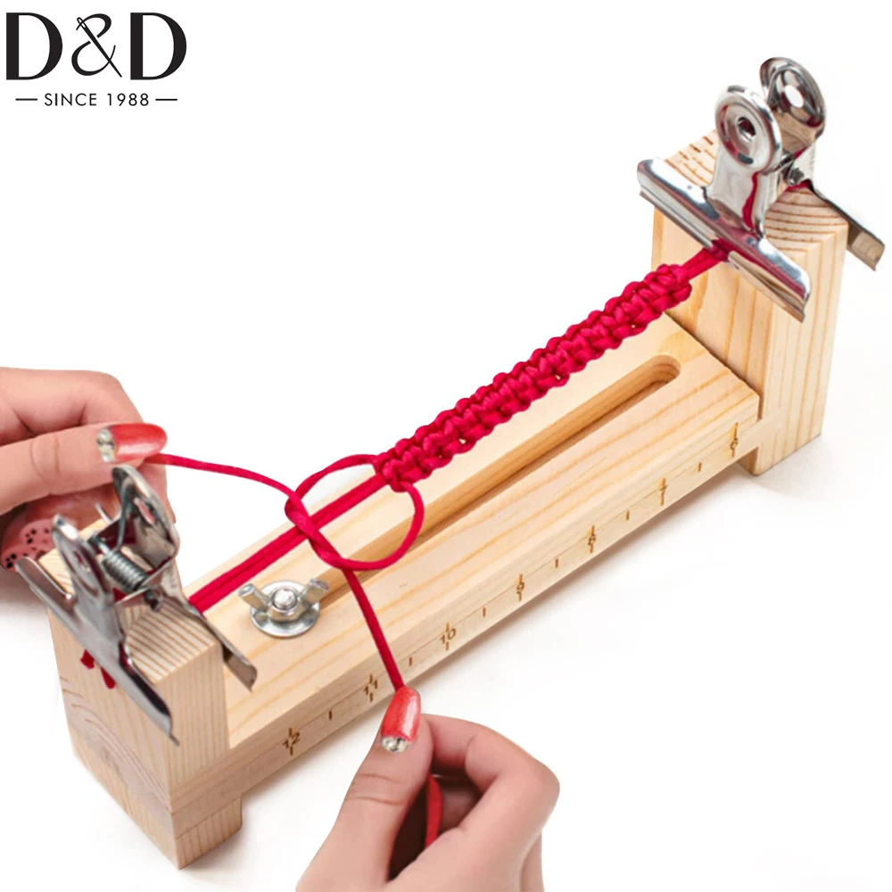 

D&D Wooden Frame Weaving DIY Crafting Tool Kit for Braiding Bracelets U Shape Jig Bracelet Maker DIY Wristband Maker
