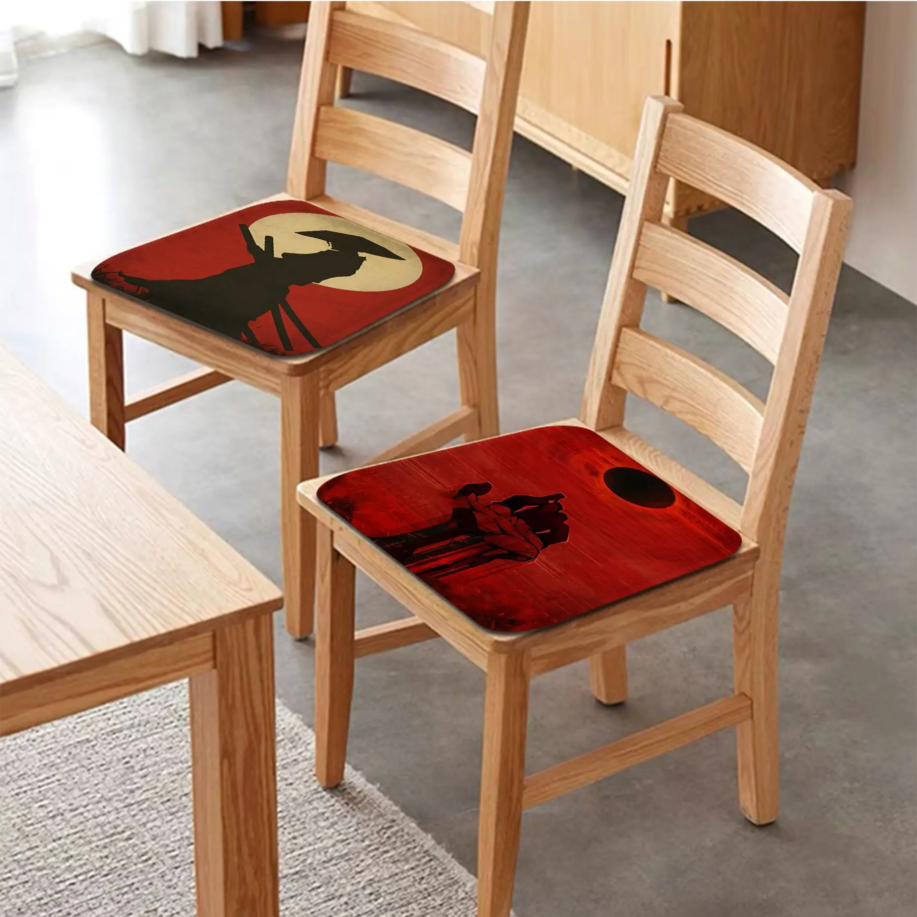 

Character Silhouette Modern Minimalist Style Seat Cushion Office Dining Stool Pad Sponge Sofa Mat Non-Slip Seat Mat