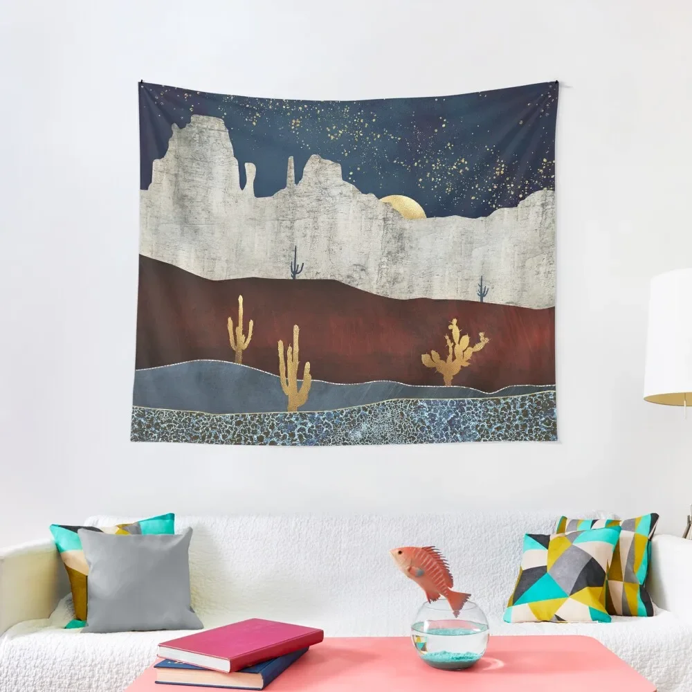 

Moonlit Desert Tapestry Cute Room Things Carpet Wall Room Decoration Accessories Tapestry