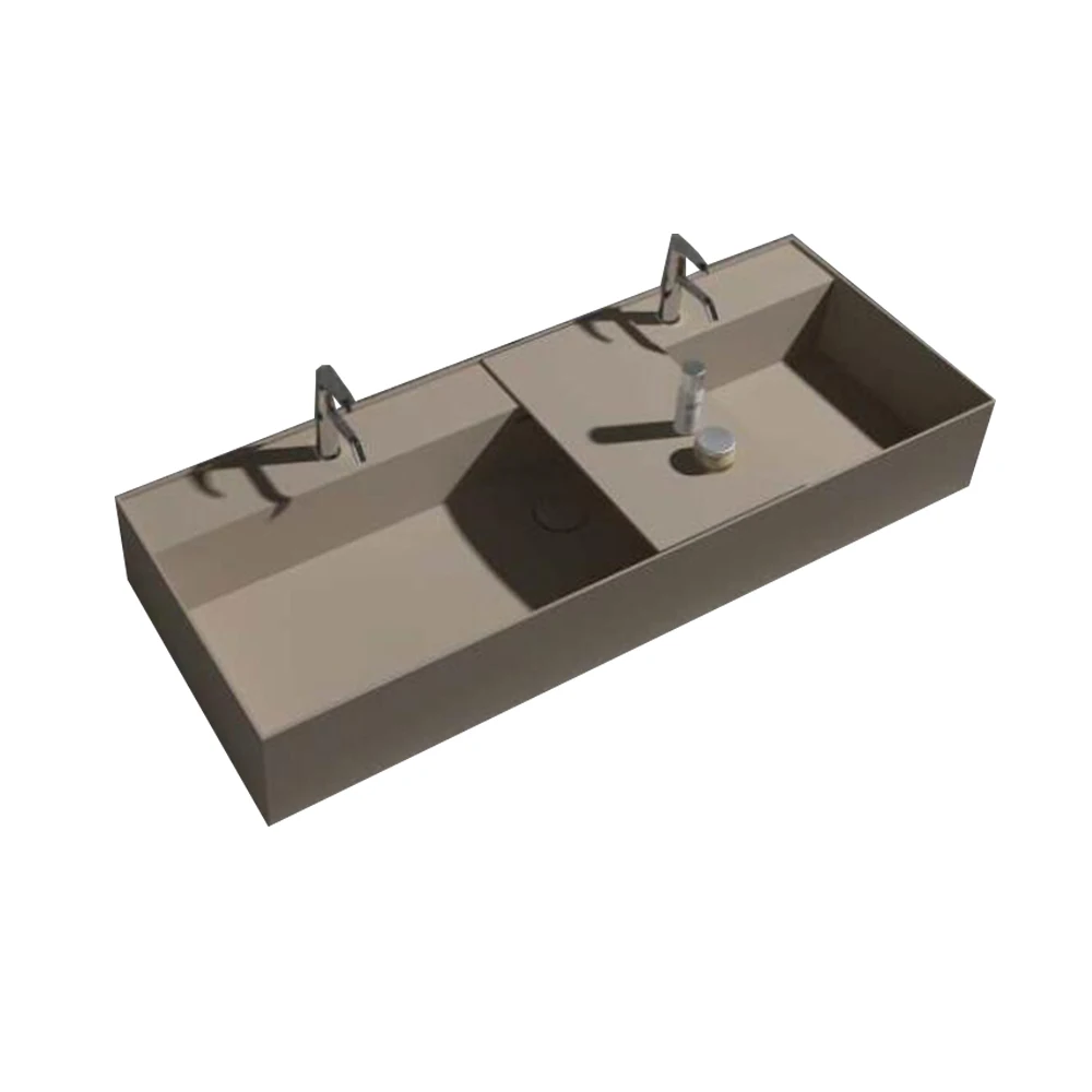 

1200mm Corian Double Vanity Counter Top Sink Pure Acrylic Solid Surface Stone Wash Basin RS38333