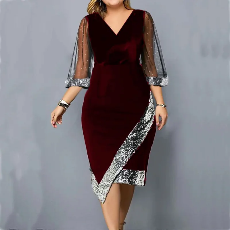 Elegant Gold Velvet Dress Fashion Irregular Sequin Dresses New Fashion Mesh Dress for Women Half Sleeve V-neck Summer Robe 26180
Elegant Gold Velvet Dress Fashion Irregular Sequin Dresses New Fashion Mesh Dress for Women Half Sleeve V-neck Summer Robe 26180