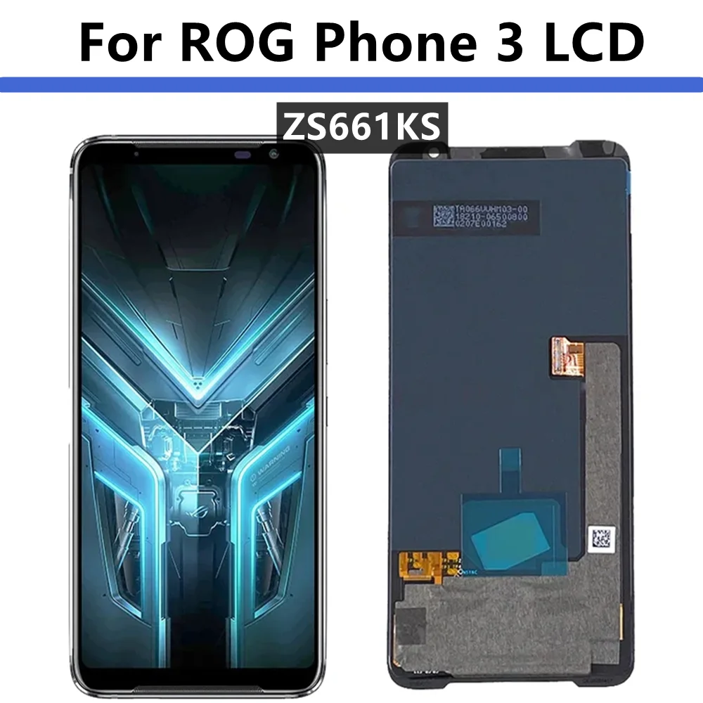 6,59 дюймов AMOLED для Asus ROG Phone 3 ZS661KS ЖК-дисплей, сенсорная панель дигитайзер в сборе, замена для Asus _ i003d ZS661ks LCD 
6,59 дюймов AMOLED для Asus ROG Phone 3 ZS661KS ЖК-дисплей, сенсорная панель дигитайзер в сборе, замена для Asus _ i003d ZS661ks LCD
