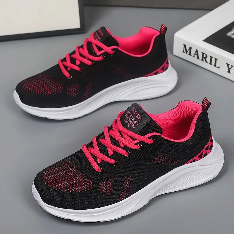 

Women's Casual Shoes, Breathable Vulcanized Shoes, Elastic Outdoor Flat Bottomed Comfortable Mesh Walking Sports Shoes
