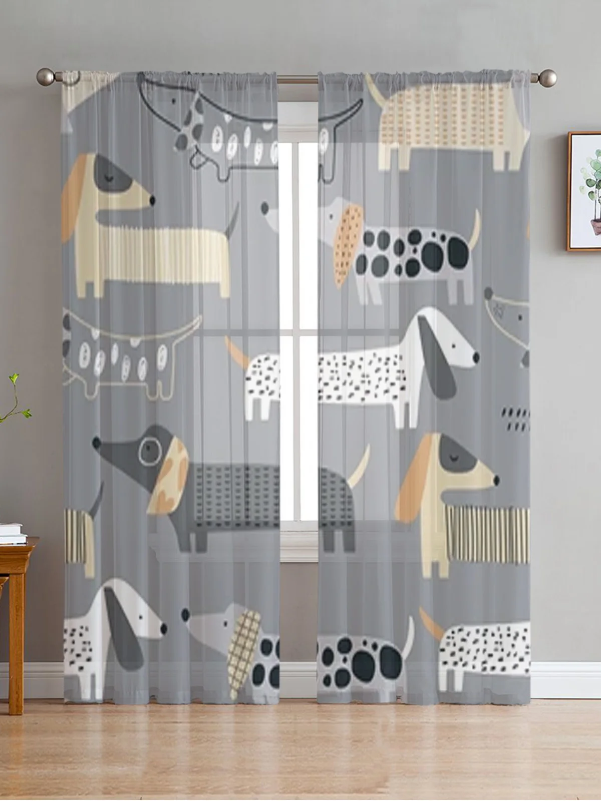 Cute Dachshund Pattern Sheer Curtains Bedroom Voile Curtain Living Room Window Sheer Curtains Kitchen Tulle Drapes
Cute Dachshund Pattern Sheer Curtains Bedroom Voile Curtain Living Room Window Sheer Curtains Kitchen Tulle Drapes