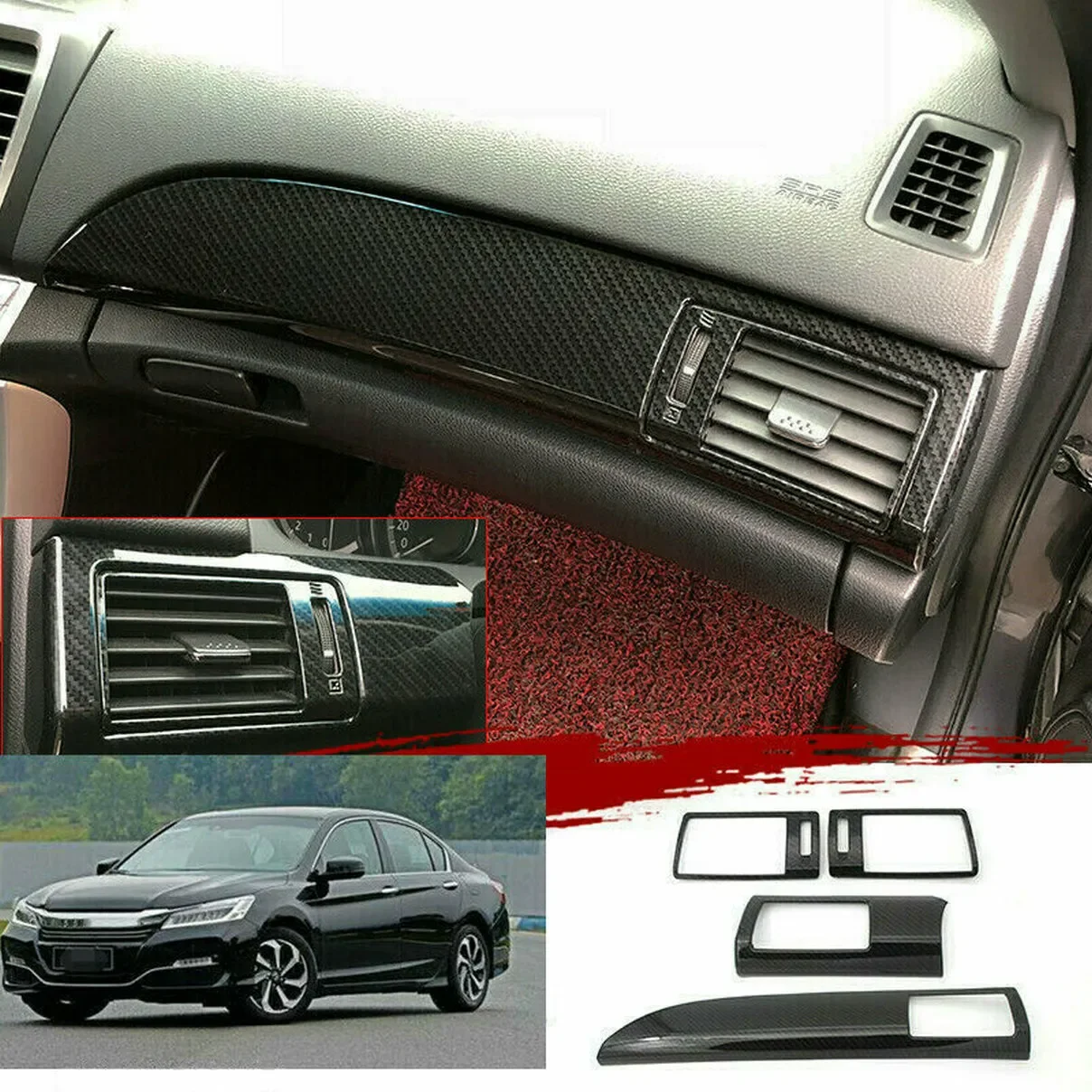 4x для Honda Accord 2013-17 углеродное волокно цветная передняя рамка для вентиляционного отверстия Крышка отделка
4x для Honda Accord 2013-17 углеродное волокно цветная передняя рамка для вентиляционного отверстия Крышка отделка