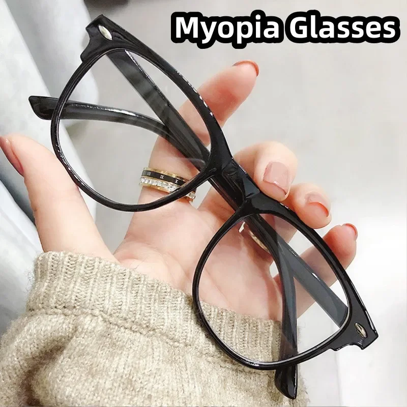 

Luxury Oversize Myopia Glasses Men Women New Trend Transparent Eyeglasses Vintage Unisex Prescription Minus Eyewear 0 To -6.0