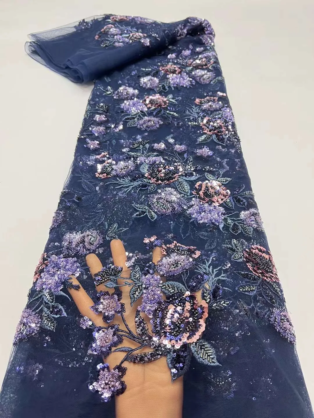 Navy Blue African Handmade Beads Laces Fabrics Luxury Nigerian Sequins Mesh Lace Fabric 5Ya African Fabrics For Women 2024 A95-2
Navy Blue African Handmade Beads Laces Fabrics Luxury Nigerian Sequins Mesh Lace Fabric 5Ya African Fabrics For Women 2024 A95-2