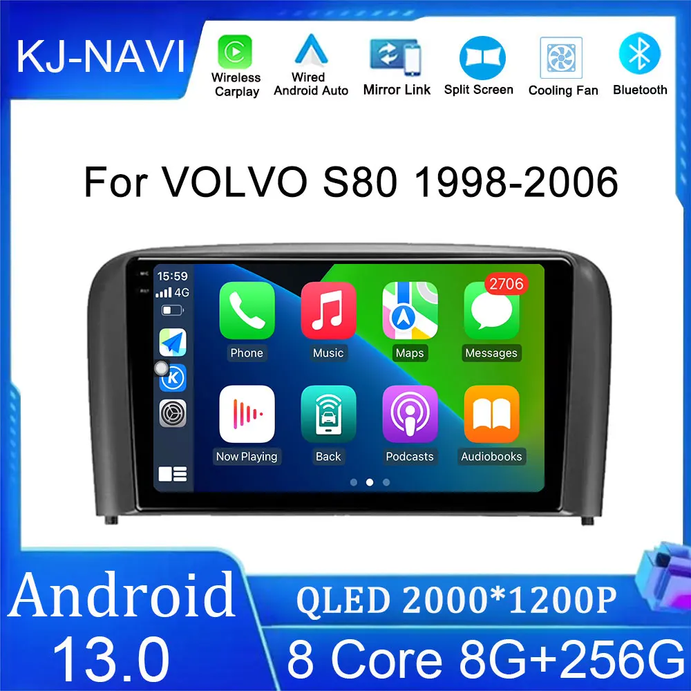 Octa Core Car Radio for VOLVO S80 1998-2006 Car Multimedia Android Car Stereo GPS Navigation Player QLED Screen Carplay 2Din DVD 
Octa Core Car Radio for VOLVO S80 1998-2006 Car Multimedia Android Car Stereo GPS Navigation Player QLED Screen Carplay 2Din DVD