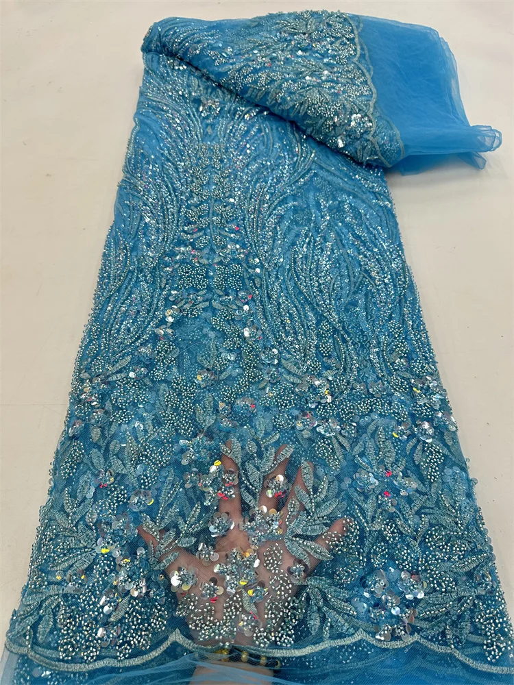 Luxury Sequin African Lace Fabric High Quality Beads Nigerian Wedding Bridal Embroidery French Tulle Lace Fabric Sewing
Luxury Sequin African Lace Fabric High Quality Beads Nigerian Wedding Bridal Embroidery French Tulle Lace Fabric Sewing
