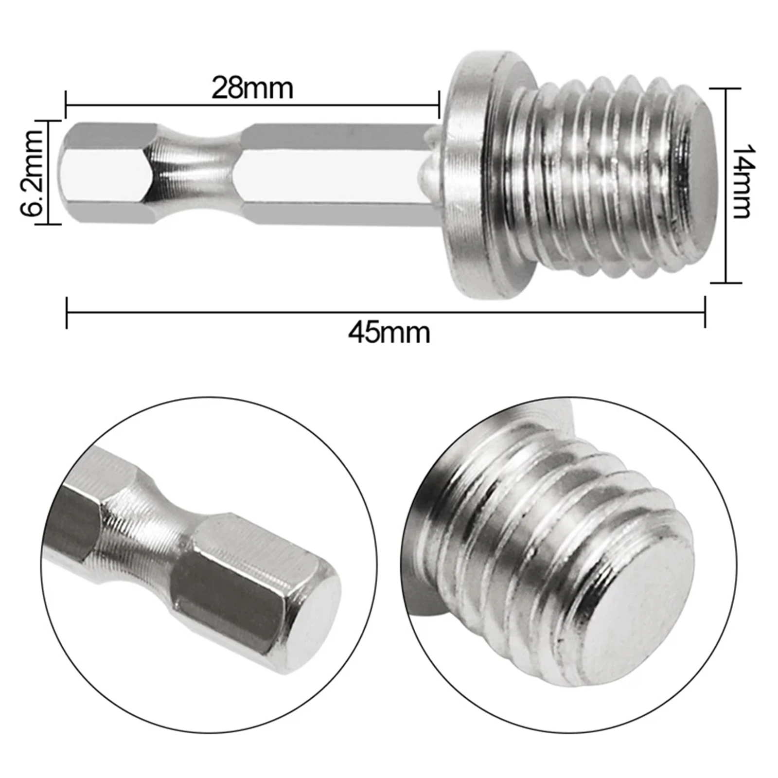 Hex Shank Drill Adapter M14 Screw Thread Angle Mill For Electric Drill Polishing Machine Metal Accessories Anti Oxidation
Hex Shank Drill Adapter M14 Screw Thread Angle Mill For Electric Drill Polishing Machine Metal Accessories Anti Oxidation