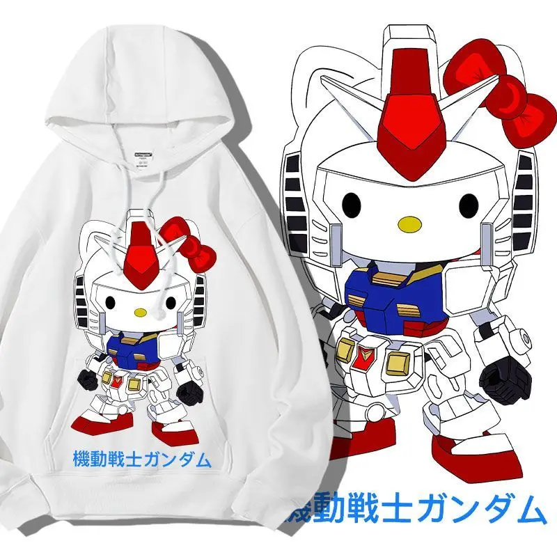 Sanrio Children`s Hoodie Hellokitty Personality and Chic Mecha Kitty Cat Print Kawaii Fashion Spring and Fall Hooded Top
Sanrio Children`s Hoodie Hellokitty Personality and Chic Mecha Kitty Cat Print Kawaii Fashion Spring and Fall Hooded Top
