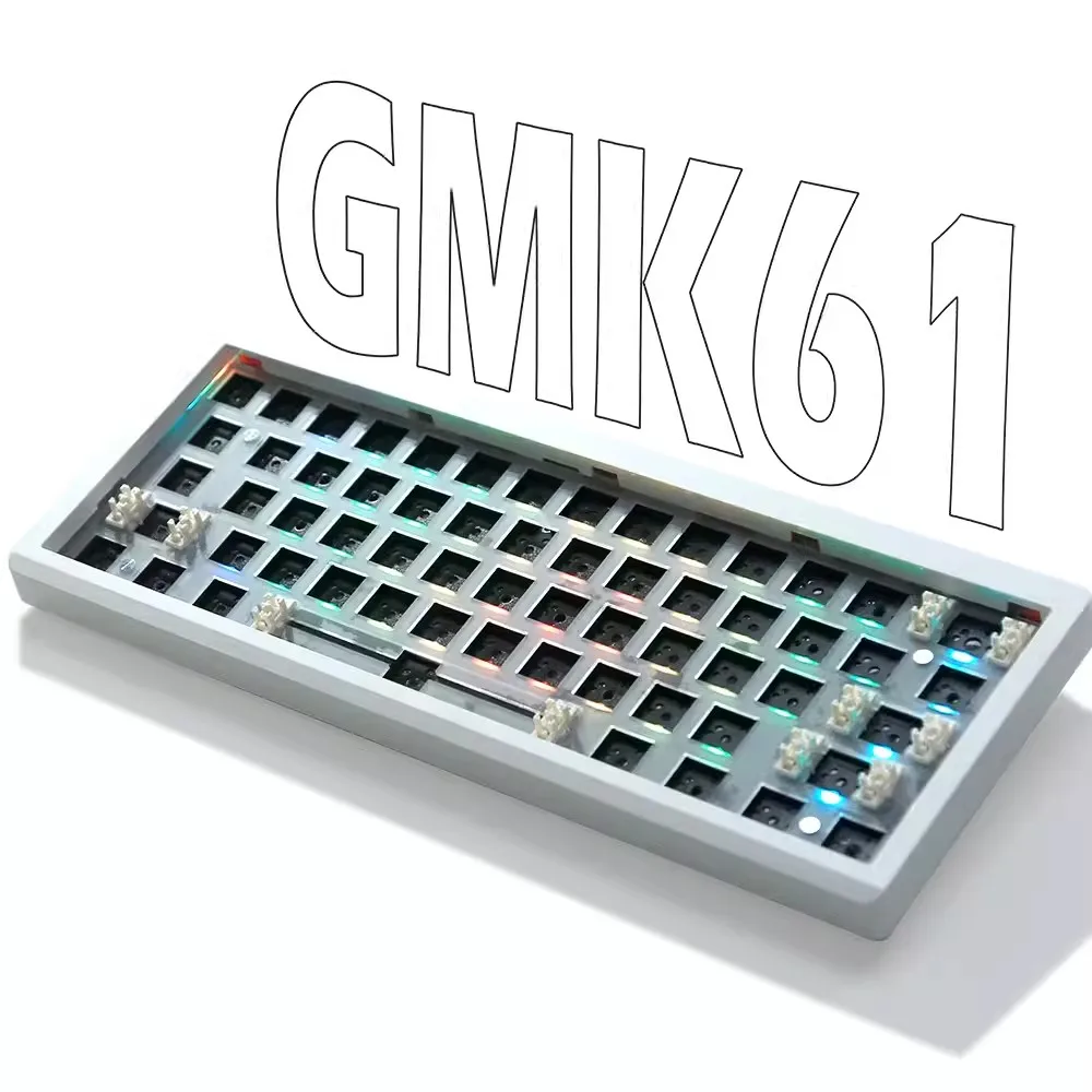 GMK61 Customized 3 Mode Wireless 2.4G Hot Swap Gaming Mechanical Keyboard KIT With Display Screen RGB Backlit Gasket Structure
GMK61 Customized 3 Mode Wireless 2.4G Hot Swap Gaming Mechanical Keyboard KIT With Display Screen RGB Backlit Gasket Structure