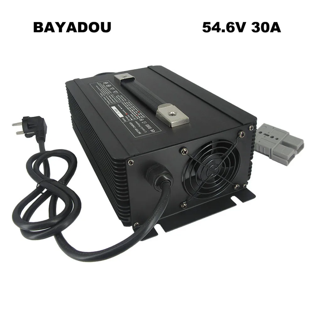 

2000W 48V 30A 20A 15A 25A Lithium Fast Charger 54.6V 48 Volt 13S Li ion Motorcycle RV Forklift Ebike Golf Cart Battery Chargers