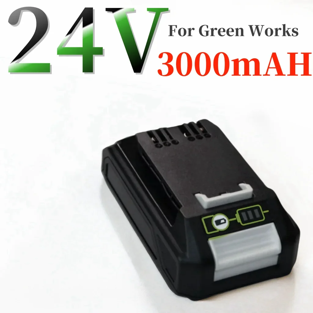 24V3000mAh battery pack, used for replacing batteries in Greenworks electric tools, compatible with 20352, 22232, etc
24V3000mAh battery pack, used for replacing batteries in Greenworks electric tools, compatible with 20352, 22232, etc