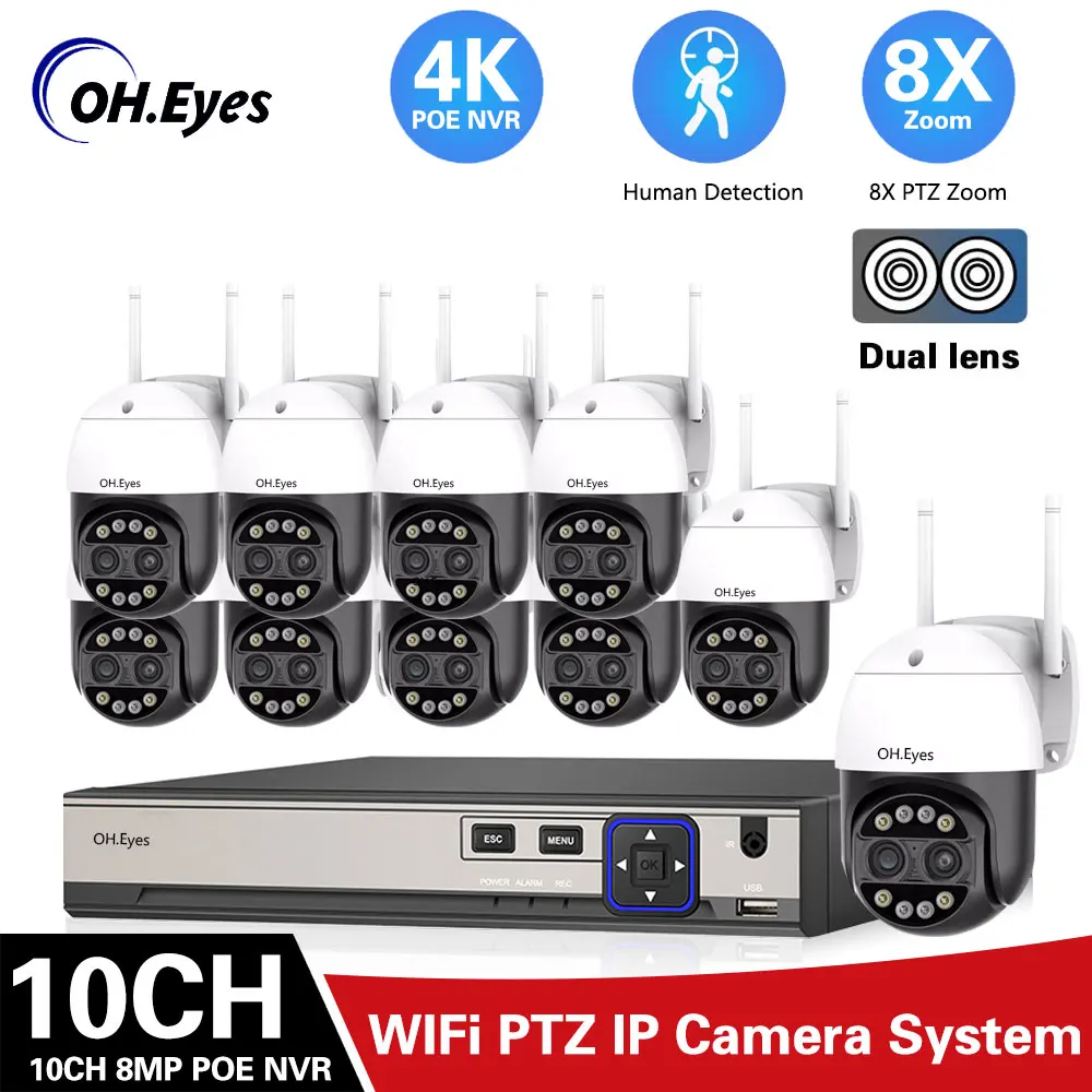 H.265 10CH 8MP POE NVR CCTV System 8MP Indoor Dome Audio IP Camera P2P Remote Video Security Surveillance Set
H.265 10CH 8MP POE NVR CCTV System 8MP Indoor Dome Audio IP Camera P2P Remote Video Security Surveillance Set