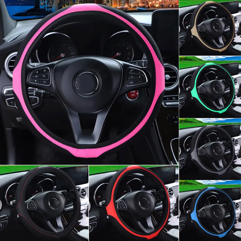 Car Interior Decorative Car Steering Wheel Cover Without Inner Ring 37-38cm Leather Embroidered Color Breathable Car Accessories
Car Interior Decorative Car Steering Wheel Cover Without Inner Ring 37-38cm Leather Embroidered Color Breathable Car Accessories