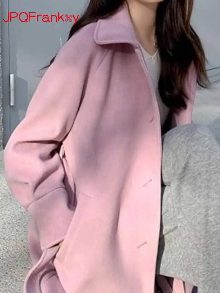 Winter New Long Woolen Coat Women's Korean Version Loose Knee Coat Trend Winter Women Coat Warm 2024 Coats and Jackets Women
Winter New Long Woolen Coat Women's Korean Version Loose Knee Coat Trend Winter Women Coat Warm 2024 Coats and Jackets Women