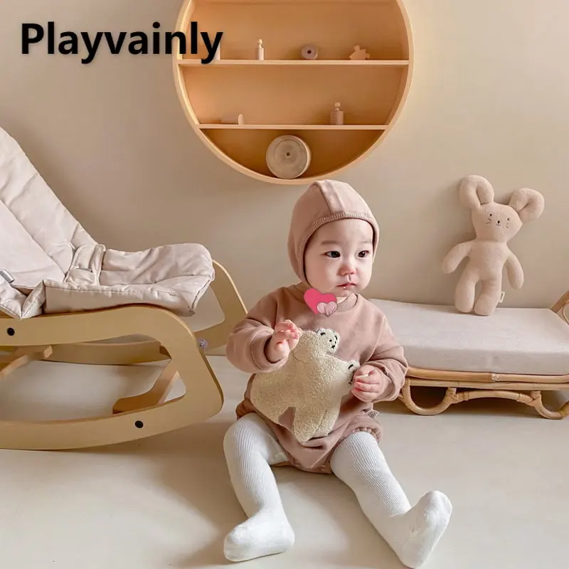 New Autumn Baby Girl Boy Bodysuit Cute Bear Towel Embroidery Long Sleeve Jumpsuit+Cap 2-pcs Suit Newborn Clothes E35313
New Autumn Baby Girl Boy Bodysuit Cute Bear Towel Embroidery Long Sleeve Jumpsuit+Cap 2-pcs Suit Newborn Clothes E35313