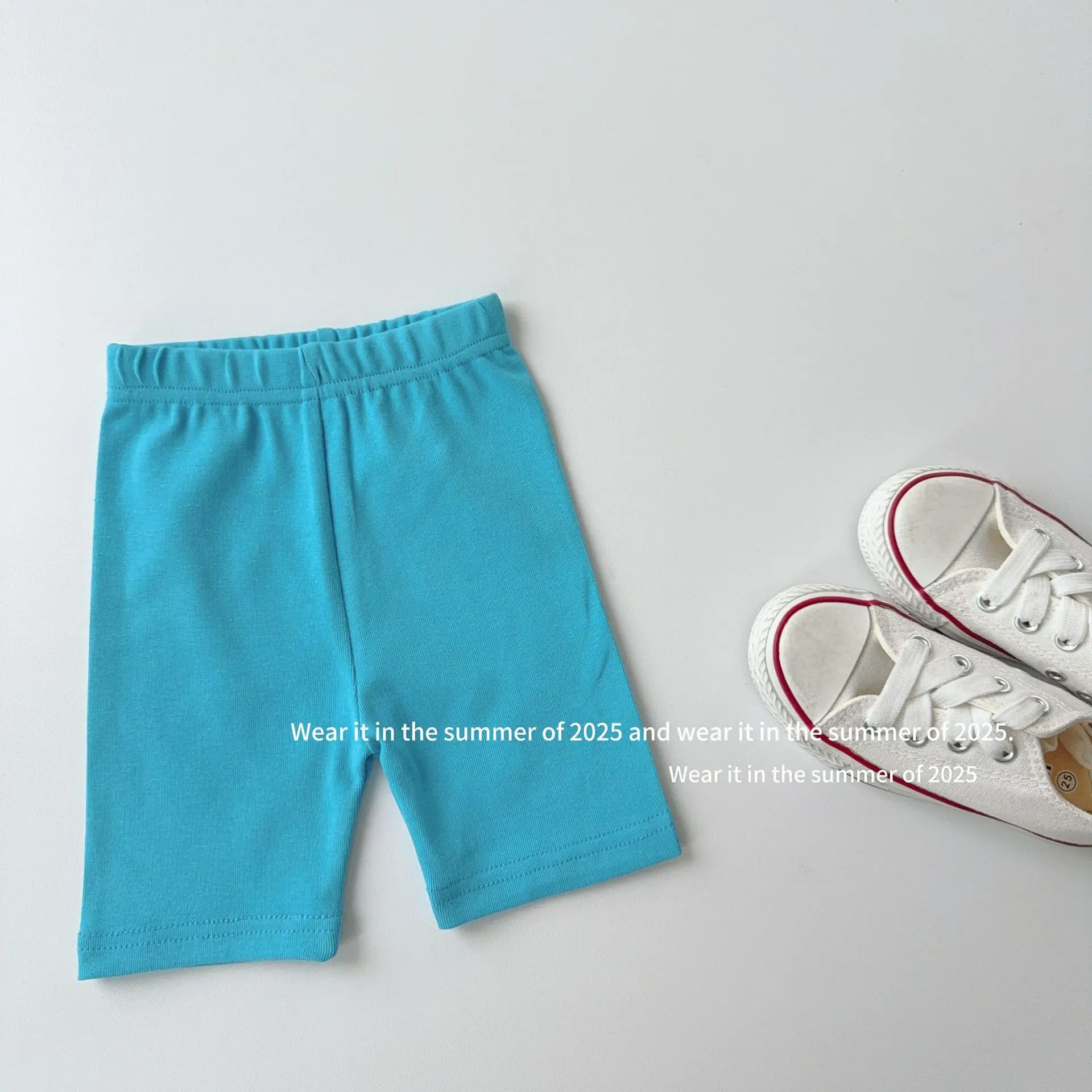 2025 Summer New Girls Shorts Yoga Pants Solid Casual Children Leggings Baby Girls Colorful Safety Pants Kids Anti Slip Shorts 26 Se051fec3d0414cb2949ab512233827917