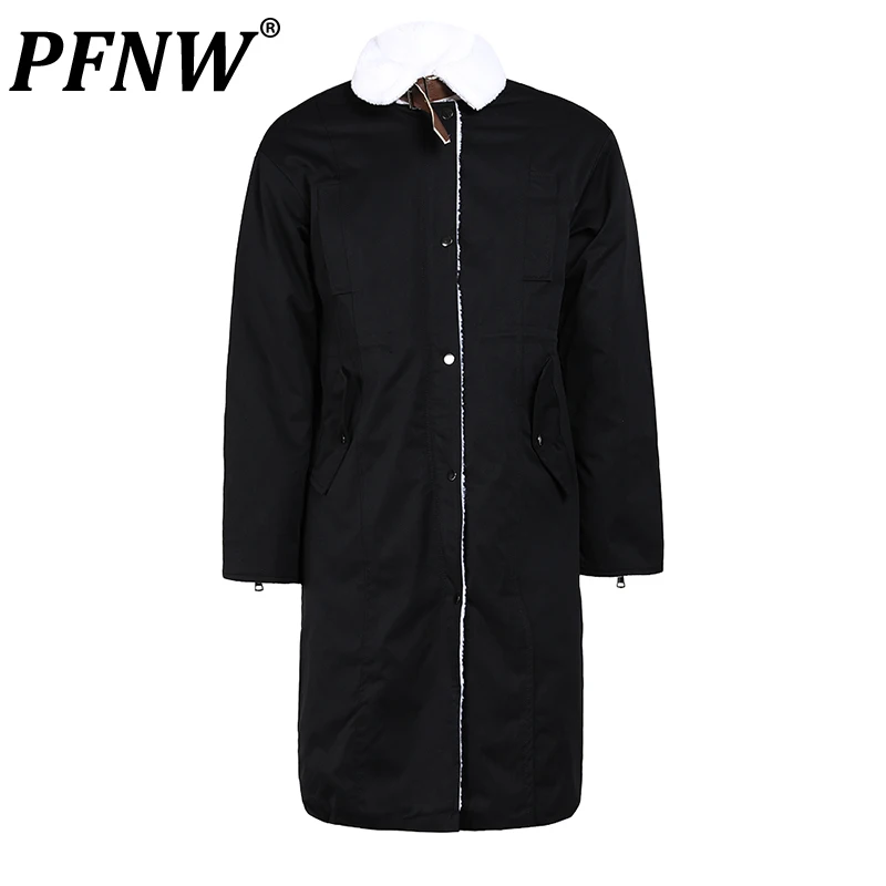 PFNW Black Lambs Wool Big Size Long Cotton-padded Coat Long Sleeve Men's Parkas Fashion Tide New Autumn Winter 2023 Coat CPG0071
PFNW Black Lambs Wool Big Size Long Cotton-padded Coat Long Sleeve Men's Parkas Fashion Tide New Autumn Winter 2023 Coat CPG0071