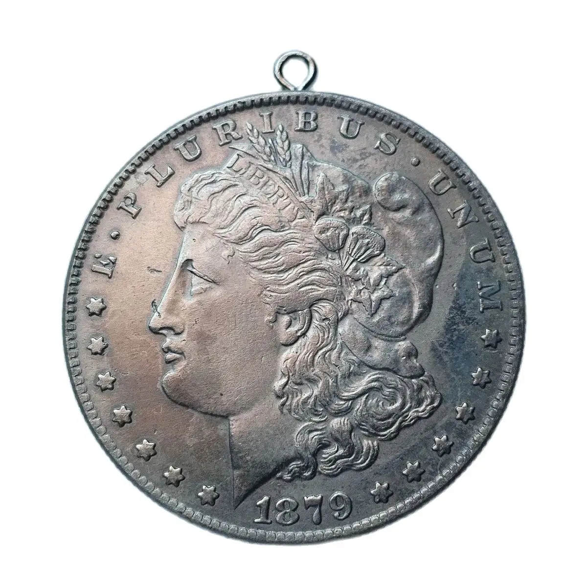 Винтажный кулон с монеткой в виде доллара Моргана 1879 куб. См с серебряным покрытием
Винтажный кулон с монеткой в виде доллара Моргана 1879 куб. См с серебряным покрытием