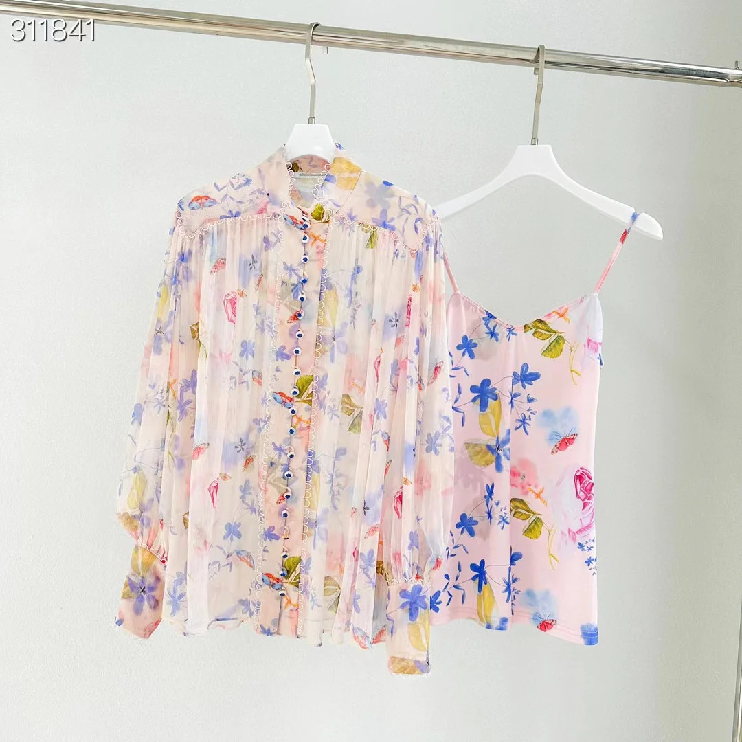 Fyion Fashion Luxury Blouse 2023 Summer Spring New Design Women Runway Flowers Print High Quality Long Sleeves Silk Blouse
Fyion Fashion Luxury Blouse 2023 Summer Spring New Design Women Runway Flowers Print High Quality Long Sleeves Silk Blouse