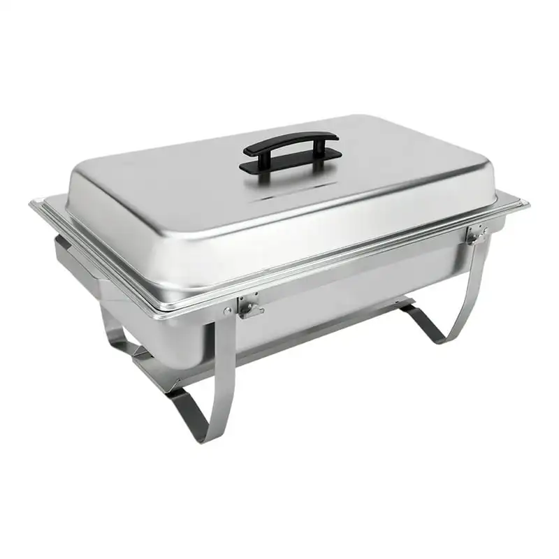 

Foldable Frame Buffet Chafer Set, 8-Quart, Stainless Steel Finish Artículos de cocina para el hogar Saute pan and pot Aluminium