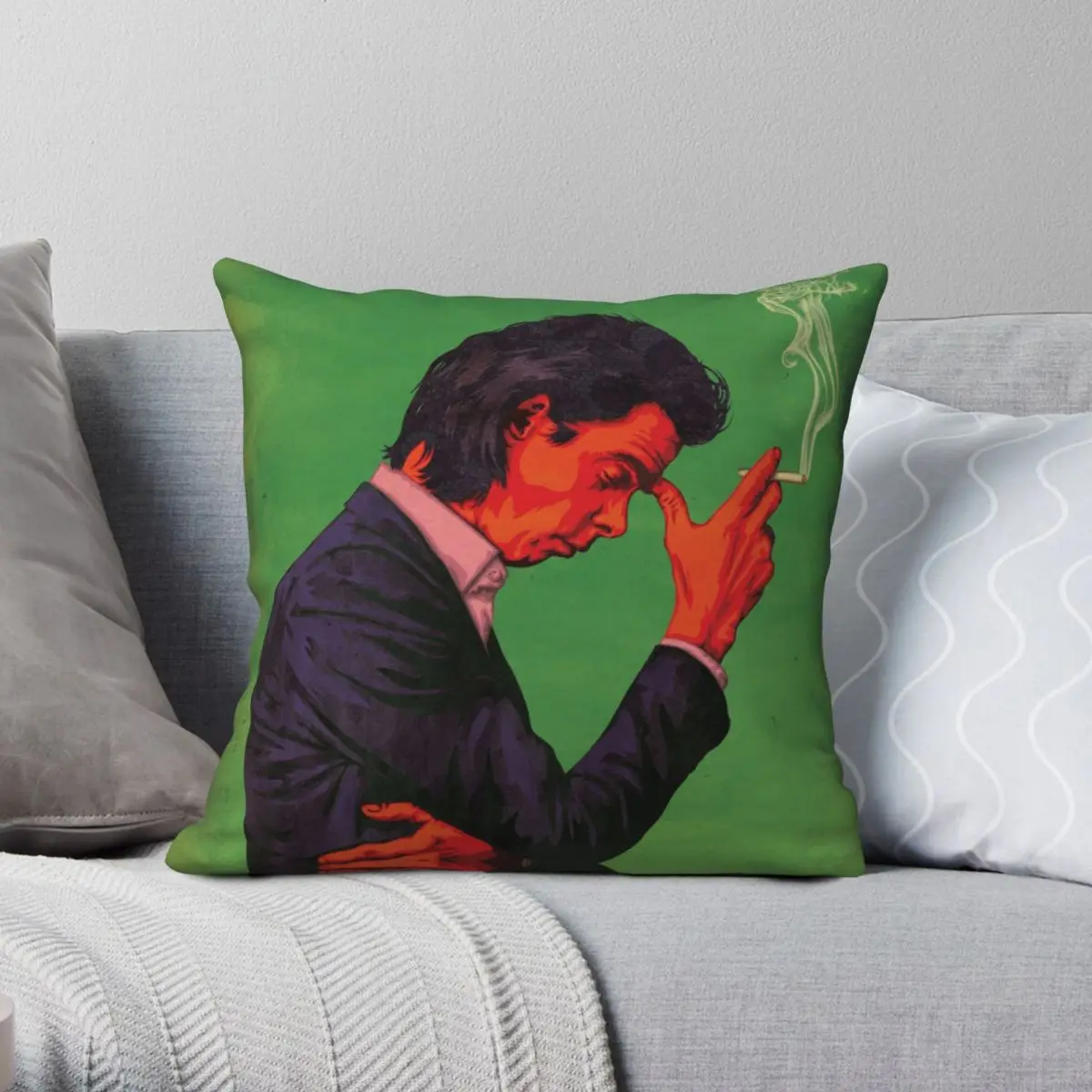 

Nick Cave And The Bad Seeds Square Pillowcase Polyester Linen Velvet Pattern Zip Decorative Pillow Case Sofa Cushion Case