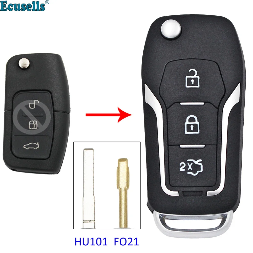 3 Button Modified Folding Flip Remote Key Shell for FORD Fiesta Focus C-MAX S-MAX C-MAX Kuga Galaxy KA Uncut HU101 FO21 Blade
3 Button Modified Folding Flip Remote Key Shell for FORD Fiesta Focus C-MAX S-MAX C-MAX Kuga Galaxy KA Uncut HU101 FO21 Blade