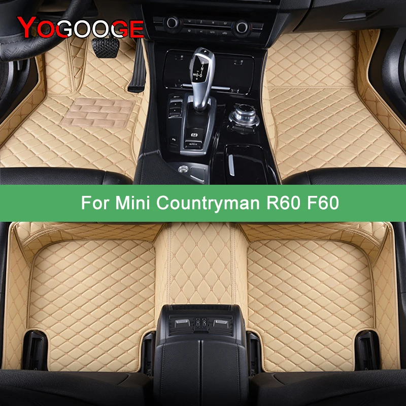 

YOGOOGE Custom Car Floor Mats For Mini Countryman R60 F60 Auto Carpets Foot Coche Accessorie