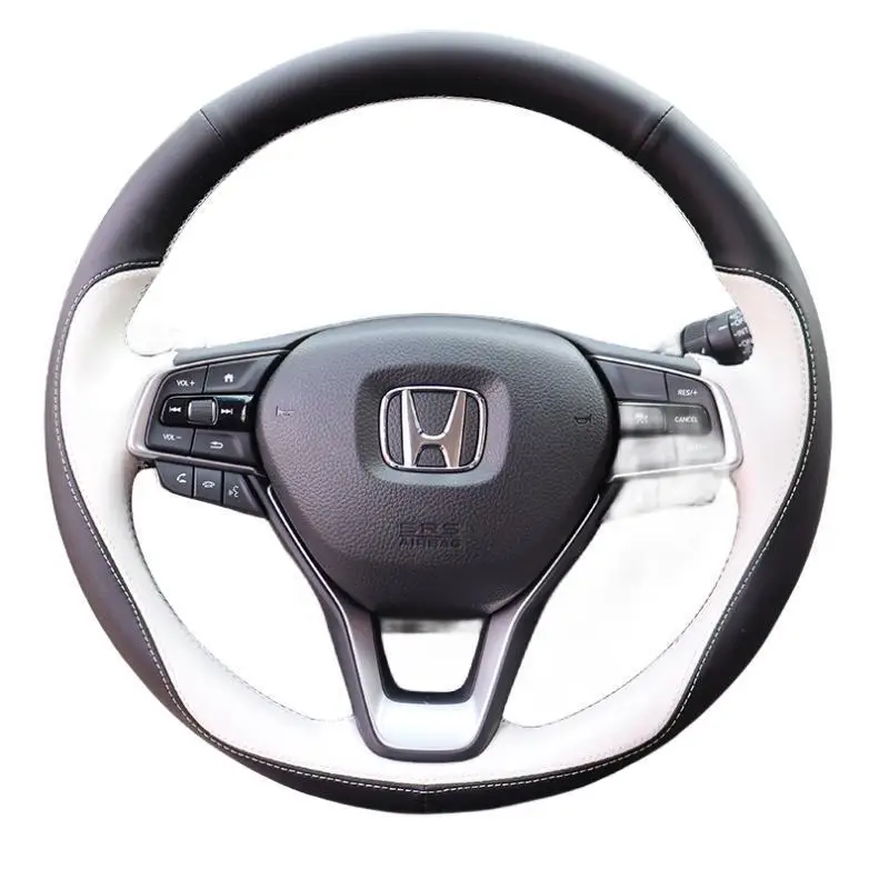 Hand-stitched Black Non-slip Hole-punch Leather Car Steering Wheel Cover Suitable for Honda Accord 10 Inspire Insight 2018-2019
Hand-stitched Black Non-slip Hole-punch Leather Car Steering Wheel Cover Suitable for Honda Accord 10 Inspire Insight 2018-2019