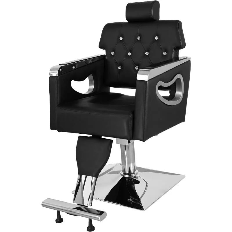 

Winado Heavy Duty Reclining Barber Chair, Styling Salon Chair with Headrest and Footrest, 360° Swivel, Height Adjustable