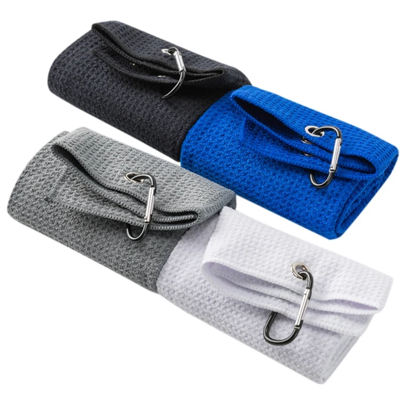 

4 шт. тройного сложения, полотенце для гольфа, спортивное полотенце с эффектом выделения пота, абсорбирующее полотенце для подвешивания на сумку для гольф-клуба (40x60 см)