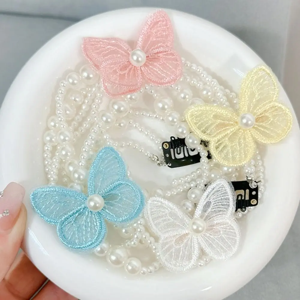 

Hairpin Butterfly Braided Hair Chain Hair Accessories Headwear Pearl Braid Hairband Headband Princess Children's Tassel Hair Tie