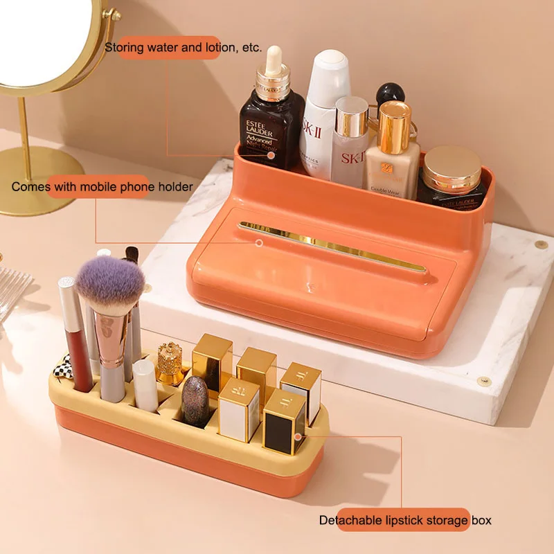 Makeup Organizer For Cosmetic Box Plastic Storage Container Brush Holder Multi-Function Lipstick Skincare Jewelry Organizer
Makeup Organizer For Cosmetic Box Plastic Storage Container Brush Holder Multi-Function Lipstick Skincare Jewelry Organizer