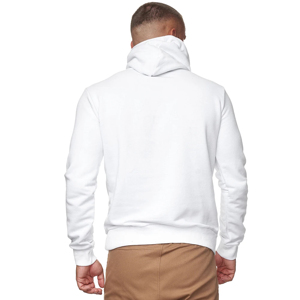 Hoodied Comfortable Men's Hooded Sweatshirt with Face Guard Long Sleeve Casual Pullover Jumper Black/White/Grey
Hoodied Comfortable Men's Hooded Sweatshirt with Face Guard Long Sleeve Casual Pullover Jumper Black/White/Grey