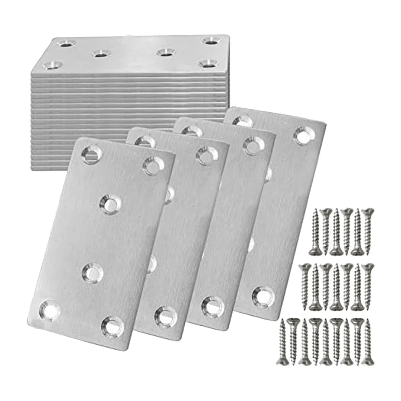 24Pack Mending Plate With Screws Flat Brace Stainless Steel Heavy Duty Flat Straight Brackets Metal Mending Plate For Metal Wood
24Pack Mending Plate With Screws Flat Brace Stainless Steel Heavy Duty Flat Straight Brackets Metal Mending Plate For Metal Wood