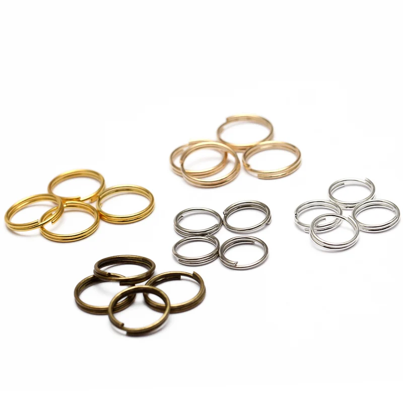 

200Pcs/lot Wholesale 5-14mm Open Jump Rings Double Loops Split Rings Connectors For DIY Jewelry Making Findings Accessories