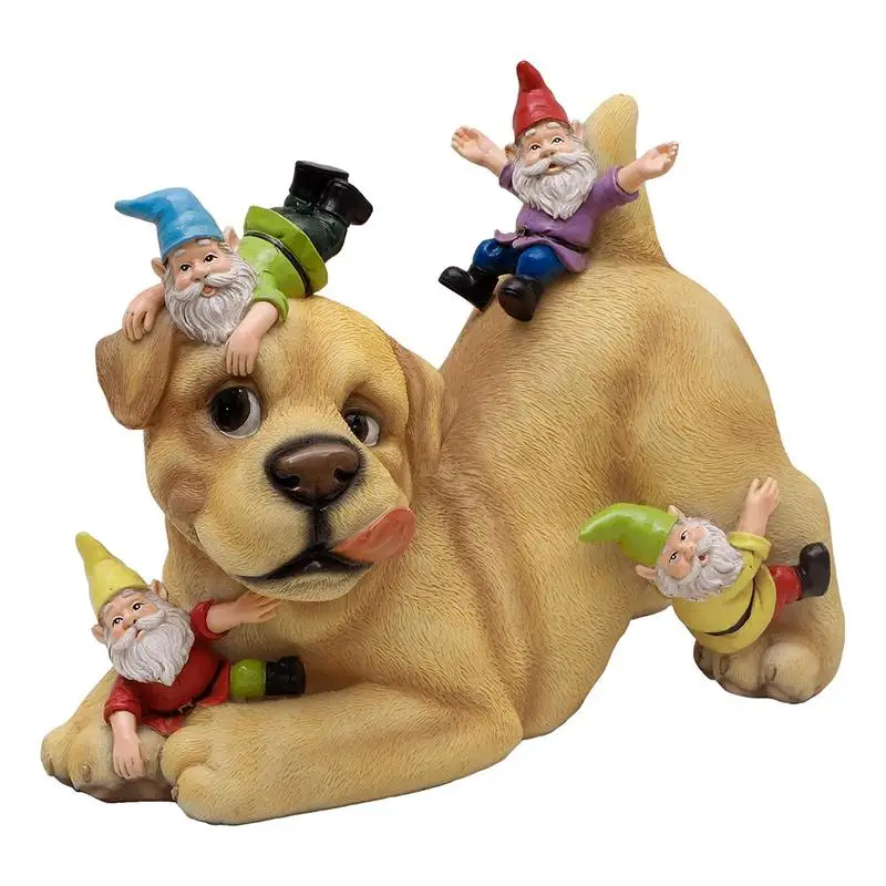 Resin Outdoor Garden Mini Dwarf Dog Gnomes Statue Waterproof Lifelike Gnome Figurine Sculpture For Lawn Backyard Home Decor
Resin Outdoor Garden Mini Dwarf Dog Gnomes Statue Waterproof Lifelike Gnome Figurine Sculpture For Lawn Backyard Home Decor