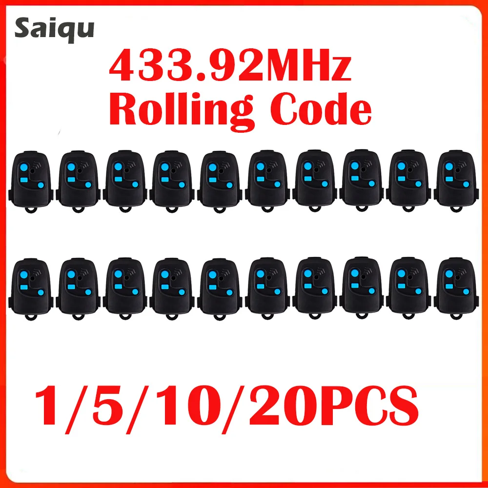 20PCS Garage Door 433.92Mhz Electric Gate Opener Handheld Transmitter 433MHz Rolling Code Gate Remote Control
20PCS Garage Door 433.92Mhz Electric Gate Opener Handheld Transmitter 433MHz Rolling Code Gate Remote Control