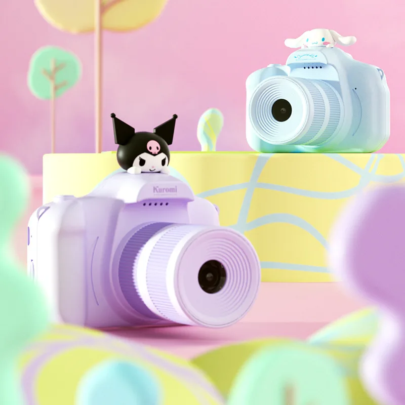 

Kawaii Sanrio Anime Children Camera Hello Kitty Kuromi Cinnamoroll Cute Cartoon New Girls Birthday Gifts Student HD Long Camera