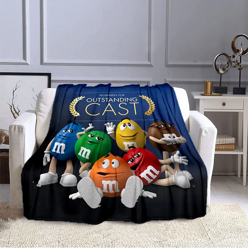 M&M Bean Chocolate Cartoon Printed Plush Blanket, Fashionable, Warm, Hiking, Home, Sofa, Bedding, Children's Bed Blanket Gift
M&M Bean Chocolate Cartoon Printed Plush Blanket, Fashionable, Warm, Hiking, Home, Sofa, Bedding, Children's Bed Blanket Gift