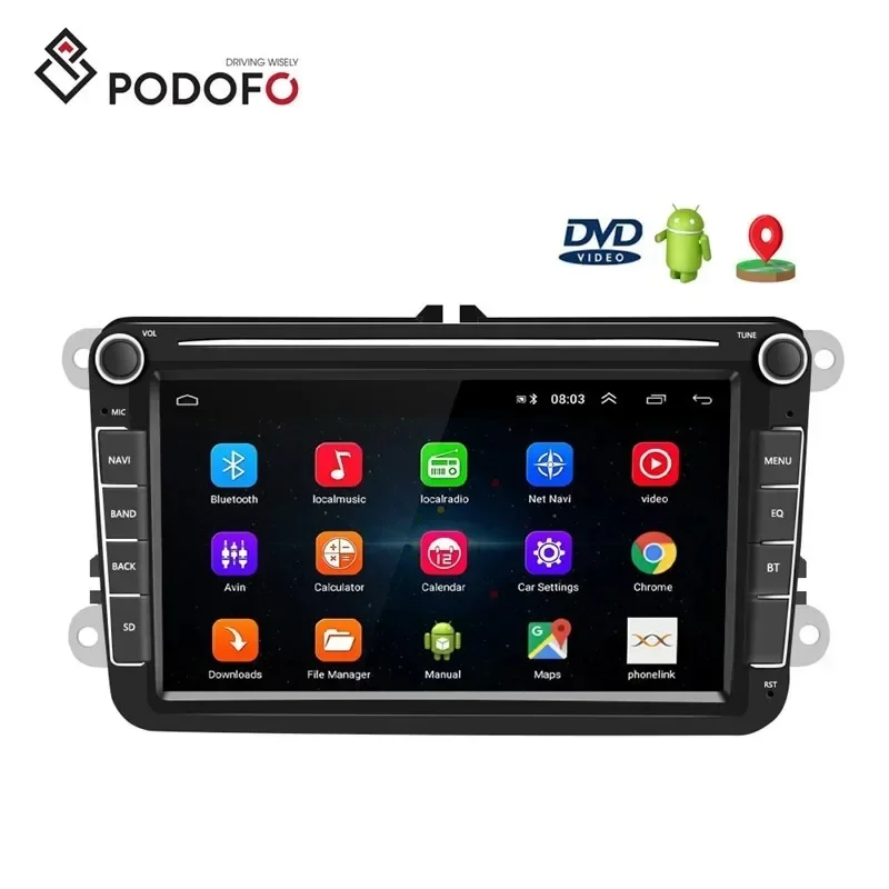 Автомагнитола Podofo, Android 8 дюймов, 2 Din, радио, GPS, Wi-Fi, BT для VW/PASSAT/POLO/GOLF 5/6
Автомагнитола Podofo, Android 8 дюймов, 2 Din, радио, GPS, Wi-Fi, BT для VW/PASSAT/POLO/GOLF 5/6