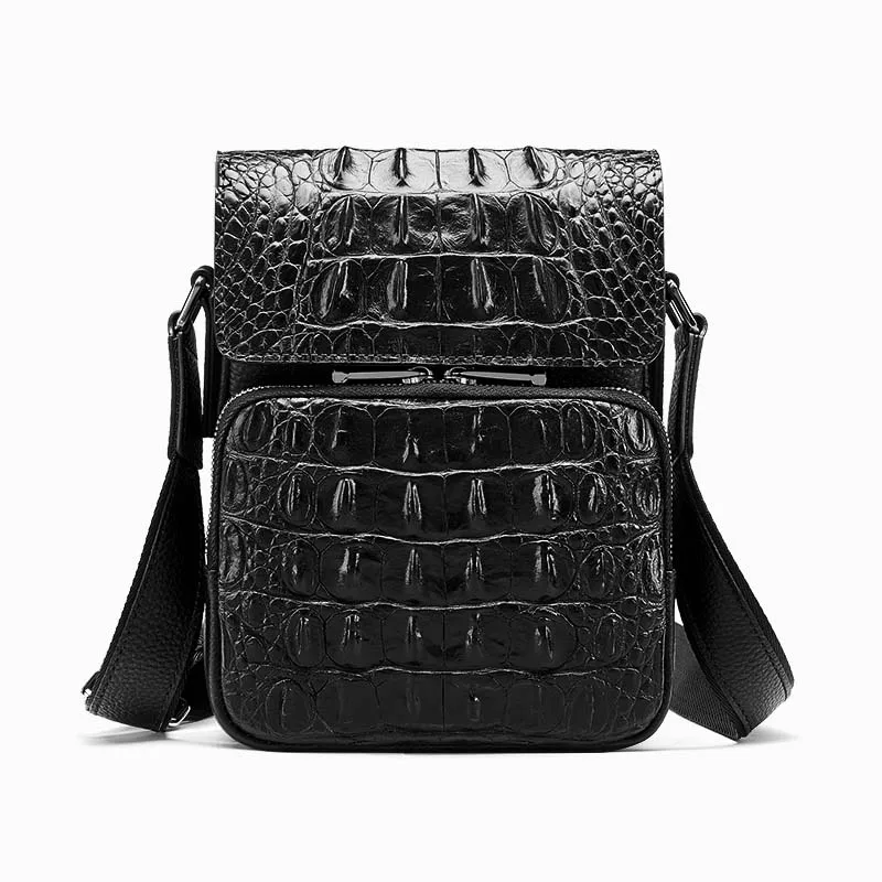 

gete new Crocodile skin Men bag 2023 New style Crossbody bag fashion single Shoulder bag for men Crocodile leather bag