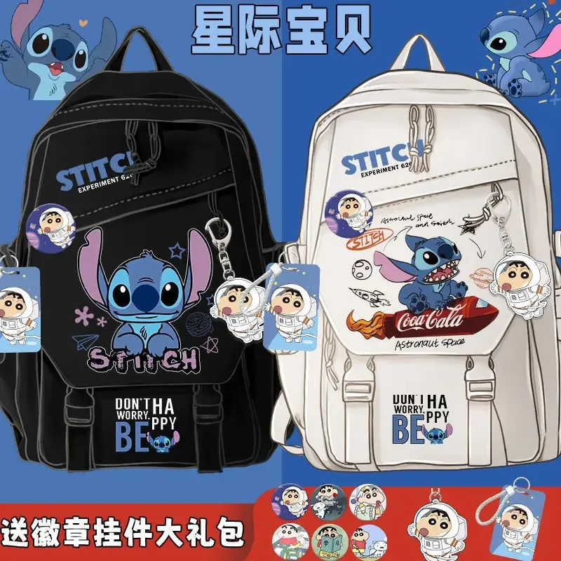 

MINISO Disney Stitch Backpack Brand Fashion Teenagers Backpack Large Capacity Student Schoolbag Travel Light Backpack Stitch Bag