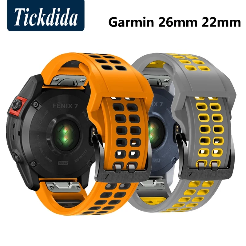 Garmin Quick Release Strap for Fenix 7 7X Fenix 6X 6 Fenix 5X 5 Honeycomb Two-Tone Silicone Strap 
Garmin Quick Release Strap for Fenix 7 7X Fenix 6X 6 Fenix 5X 5 Honeycomb Two-Tone Silicone Strap