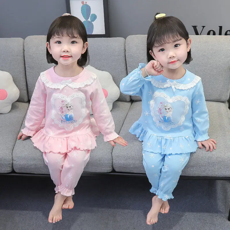 Girls Frozen Pajamas Kids Anna Elsa Cartoon Long Sleeve Clothing Set Baby Girls Casual Home Sleepwear Clothing Nightgown Suit Girls Frozen Pajamas Kids Anna Elsa Cartoon Long Sleeve Clothing Set Baby Girls Casual Home Sleepwear Clothing Nightgown Suit